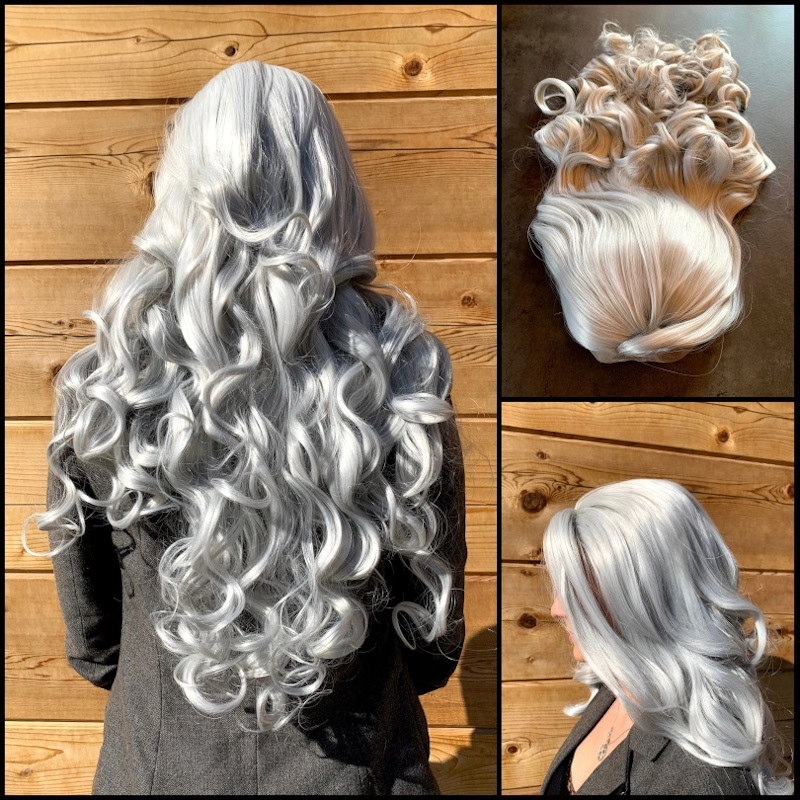 Moderní šedá paruka Daria se síťkou (lace front)