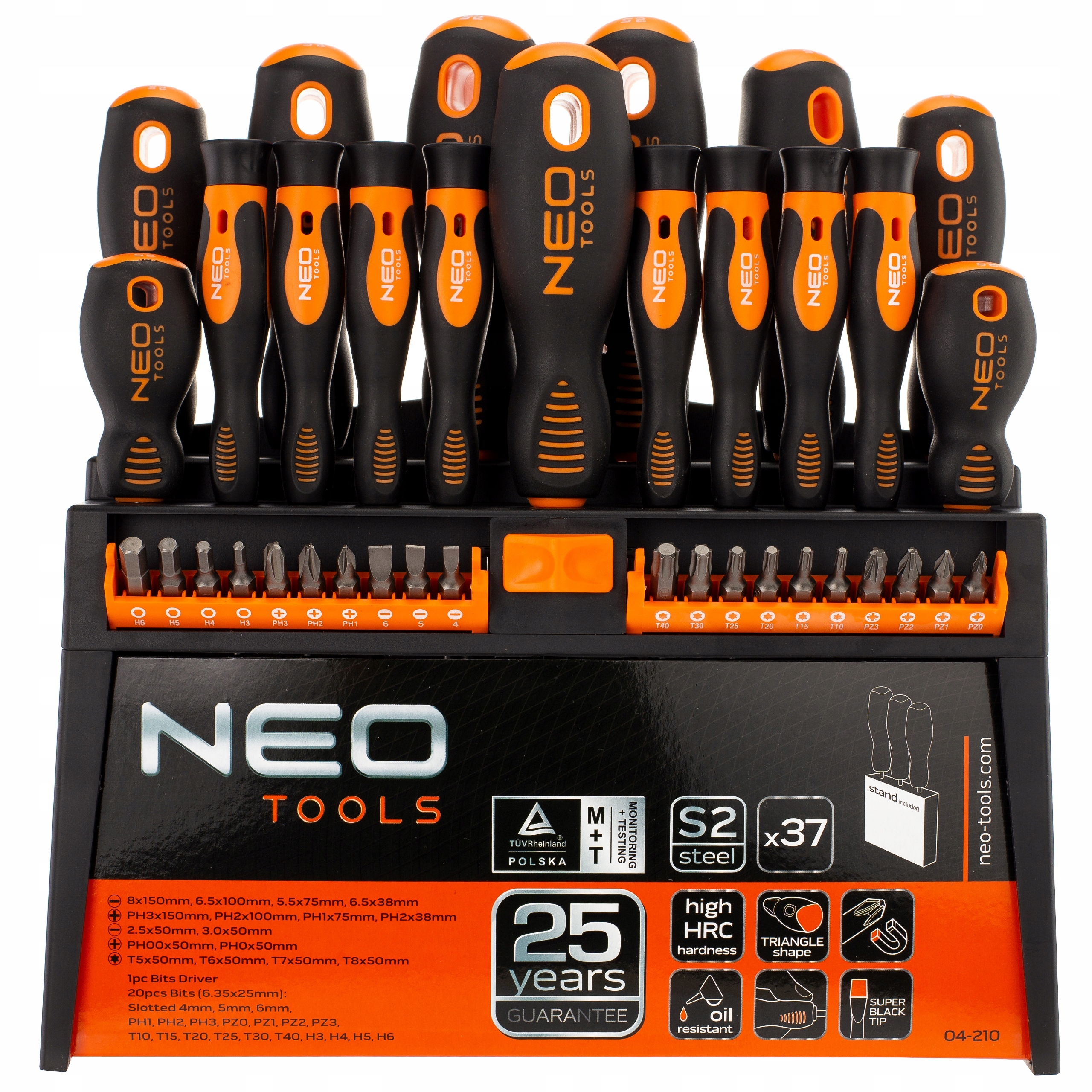 ŚRUBOKRĘTY WKRĘTAKI NEO TOOLS ZESTAW 37 ELEMENTÓW MAGNETYCZNA KOŃCÓWKA Marka Neo Tools