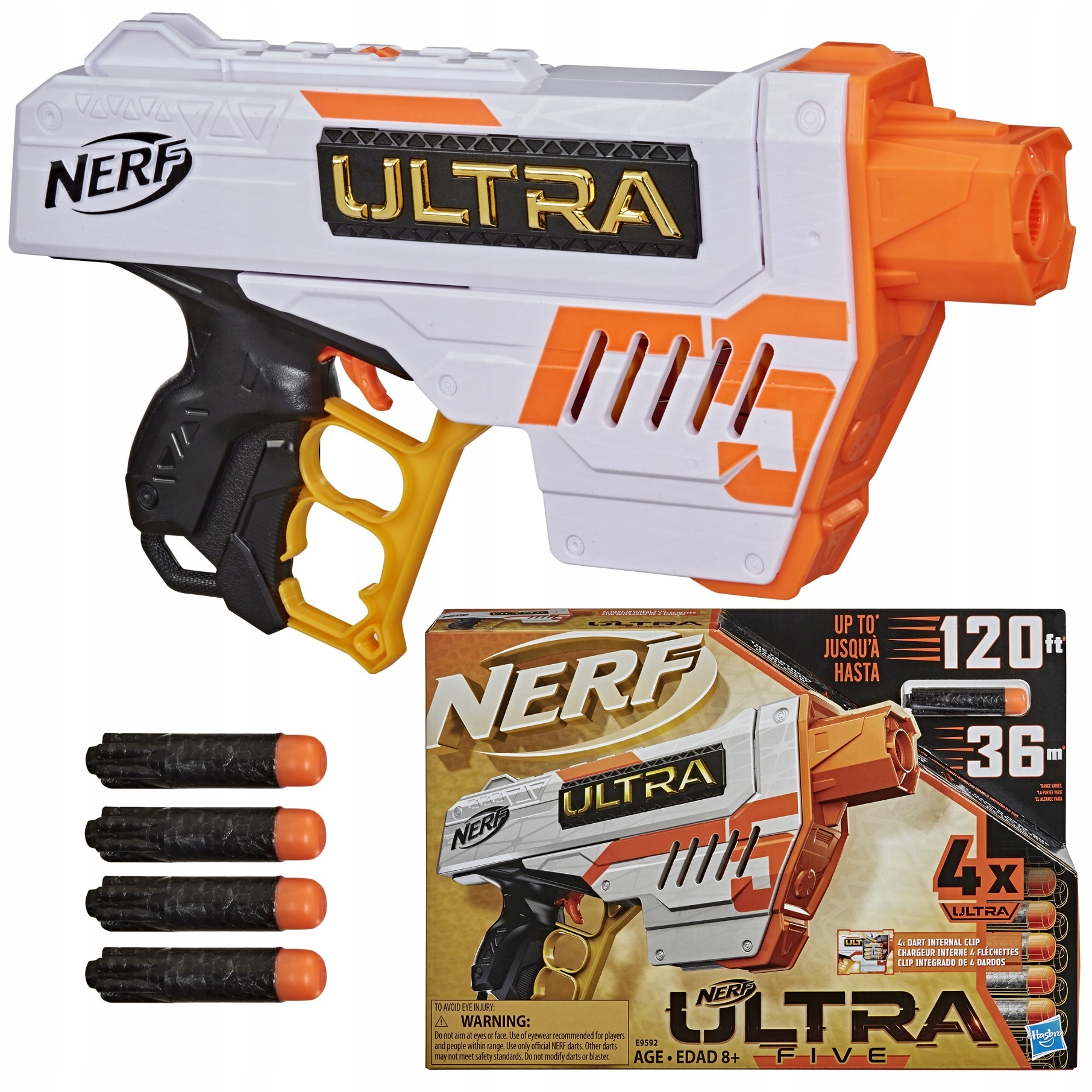 

Hasbro Nerf Ultra Five E9592 Zasięg do 36 metrów