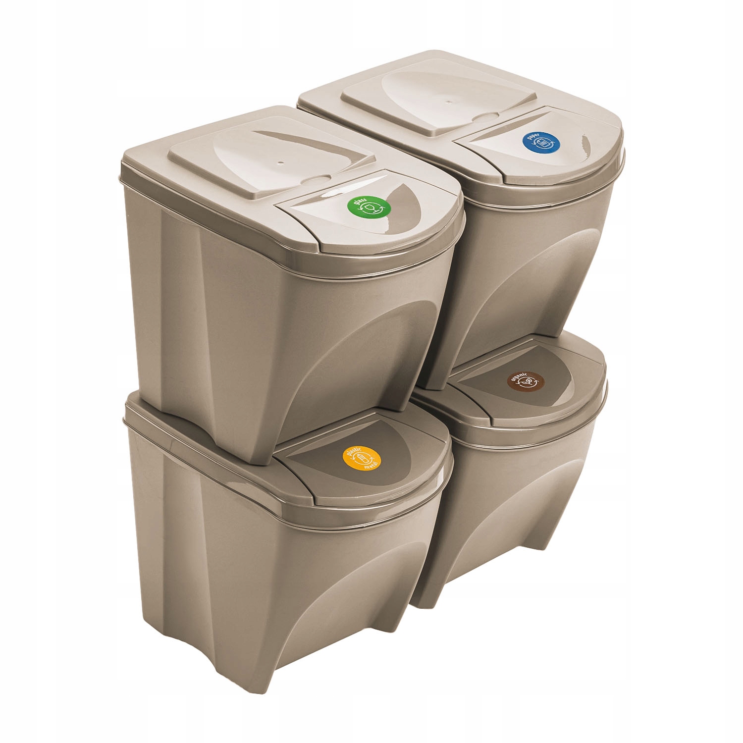 Levně Odpadkový koš plast Prosperplast 100l hnědý