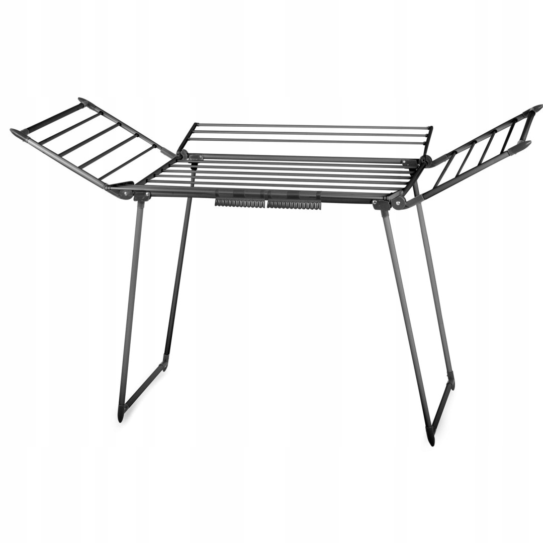 Suszarka Na Pranie Balkonowa Stojąca Rozkładana 22 Mb Czarna Loft