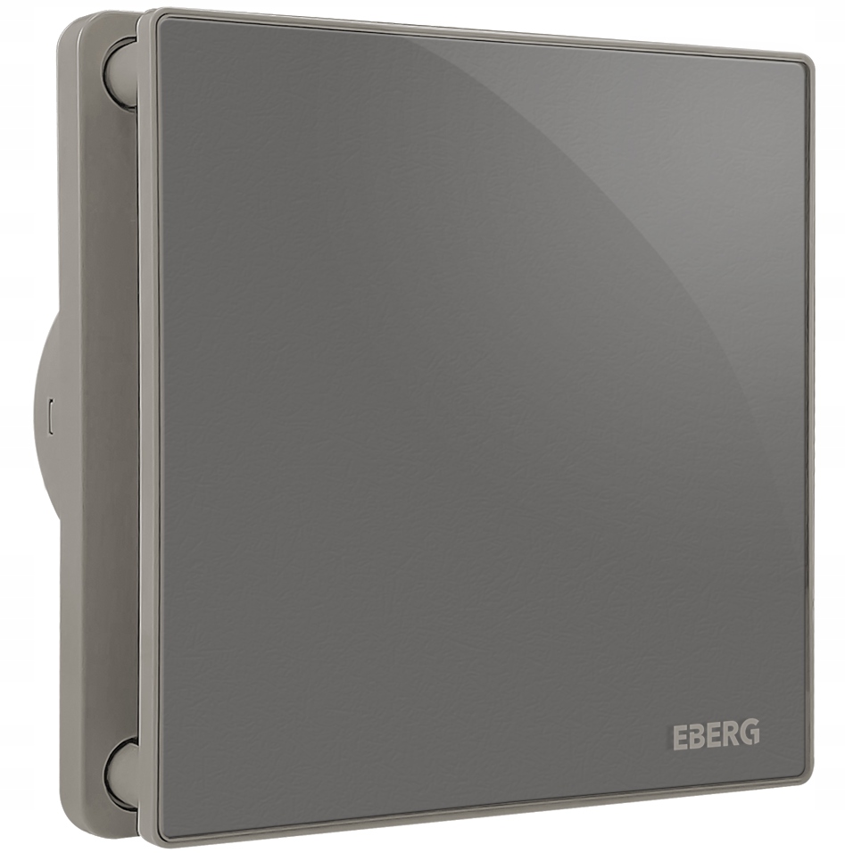 Wentylator łazienkowy Eberg Evo 100 szary szklany z czujnikiem wilgotności