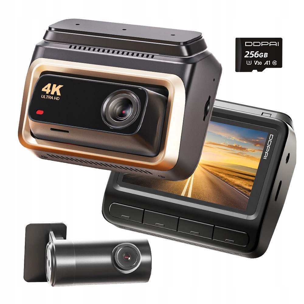 Automobilová Kamera Ddpai Videorekordér Z60 Pro 4K Hdr Gps Zadní +256GB