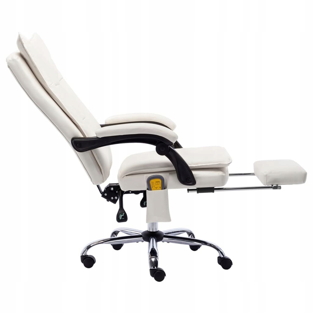 Stolička Lumarko Office s masážnou funkciou, krémová farba, šírka nábytku 1 cm