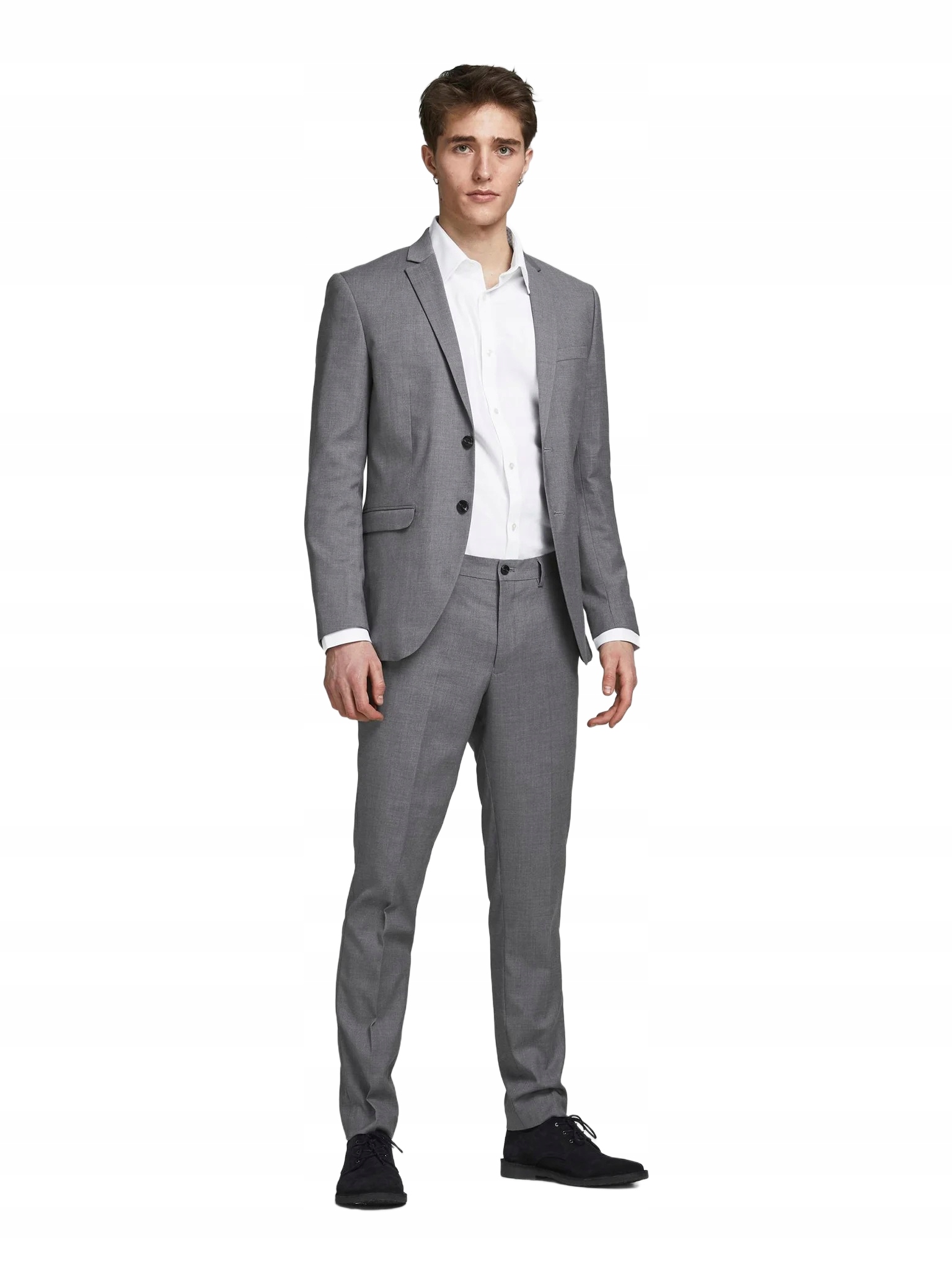 Jack&jones Pánské Kalhoty Šedé Rovné Na Zip 56 6BA