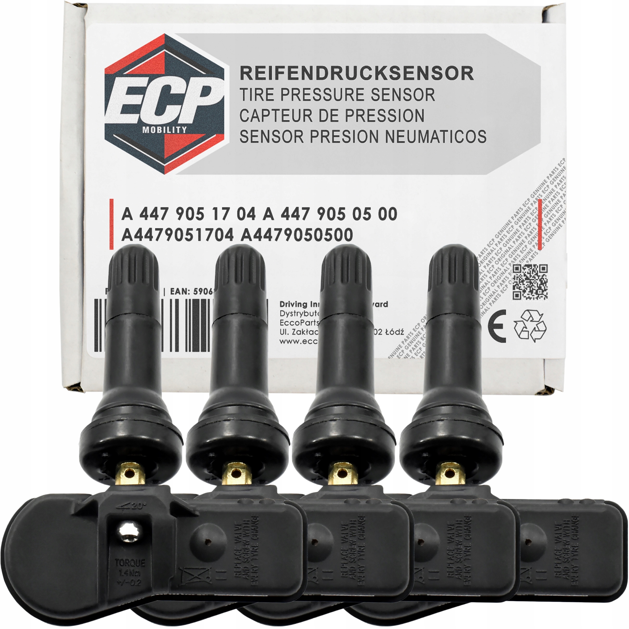 4X Snímač Tlaku Pneumatík Tpms A4479050500 Mercedes-benz Viano W447