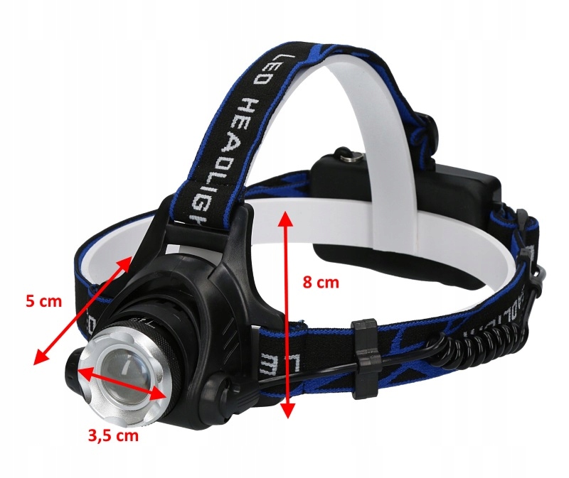 LATARKA CZOŁOWA LED ZOOM XML T6 CZOŁÓWKA ROWER Marka bez marki