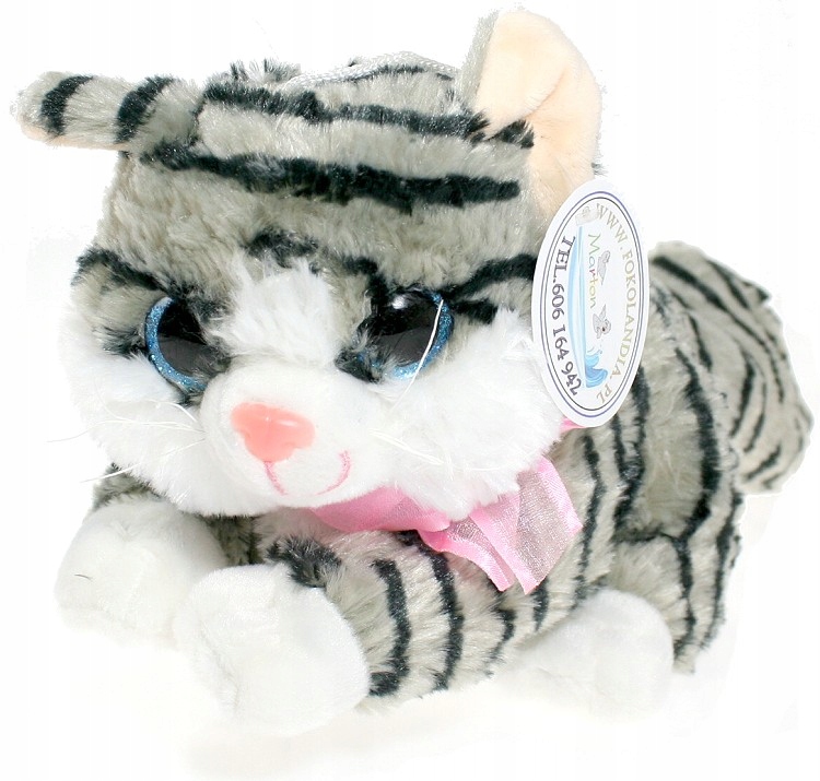 

Maskotka Kotek puszysty szary (Głos) - 35/20cm
