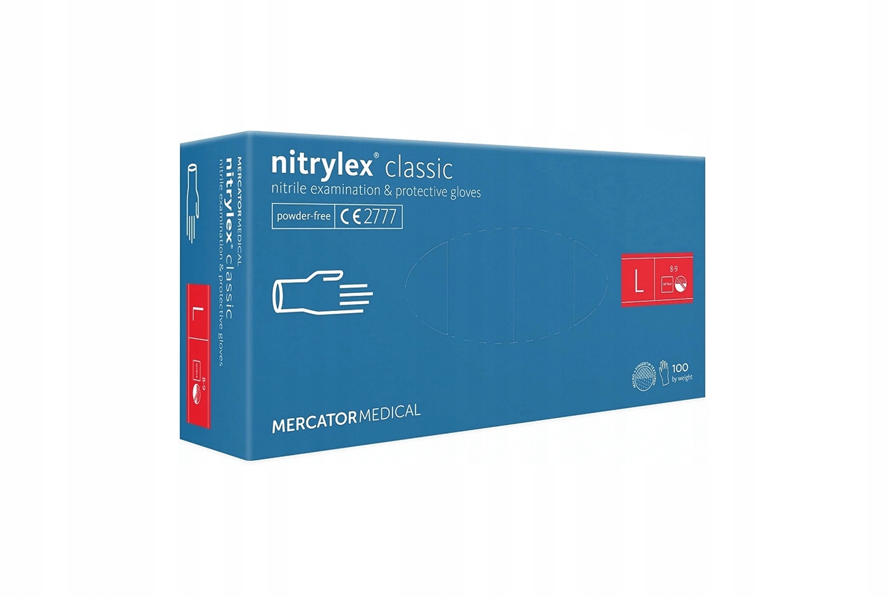 

Rękawiczki nitrylowe bezpudrow Nitrylex Classic L