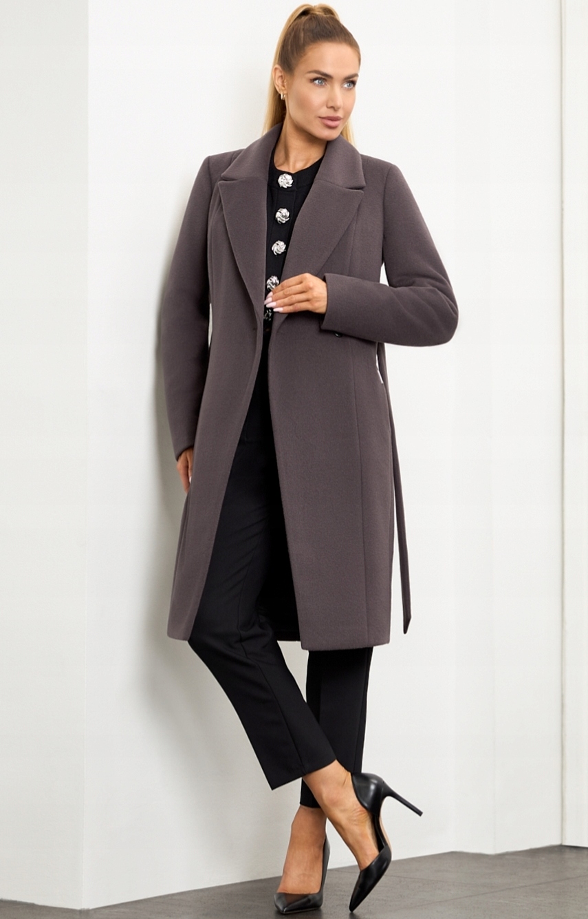 Zartex dámský kabát podzim zima alpaka Martina espresso AW25 vel. 44