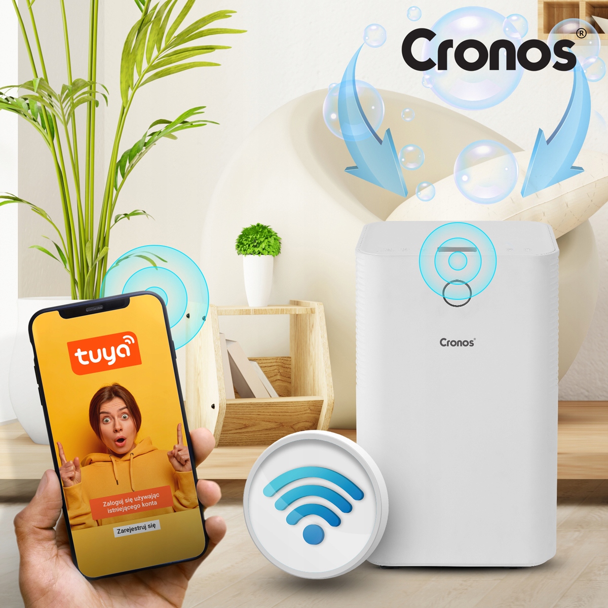 Osuszacz powietrza Cronos OL12-BD031C 12L Poziom hałasu 40 dB