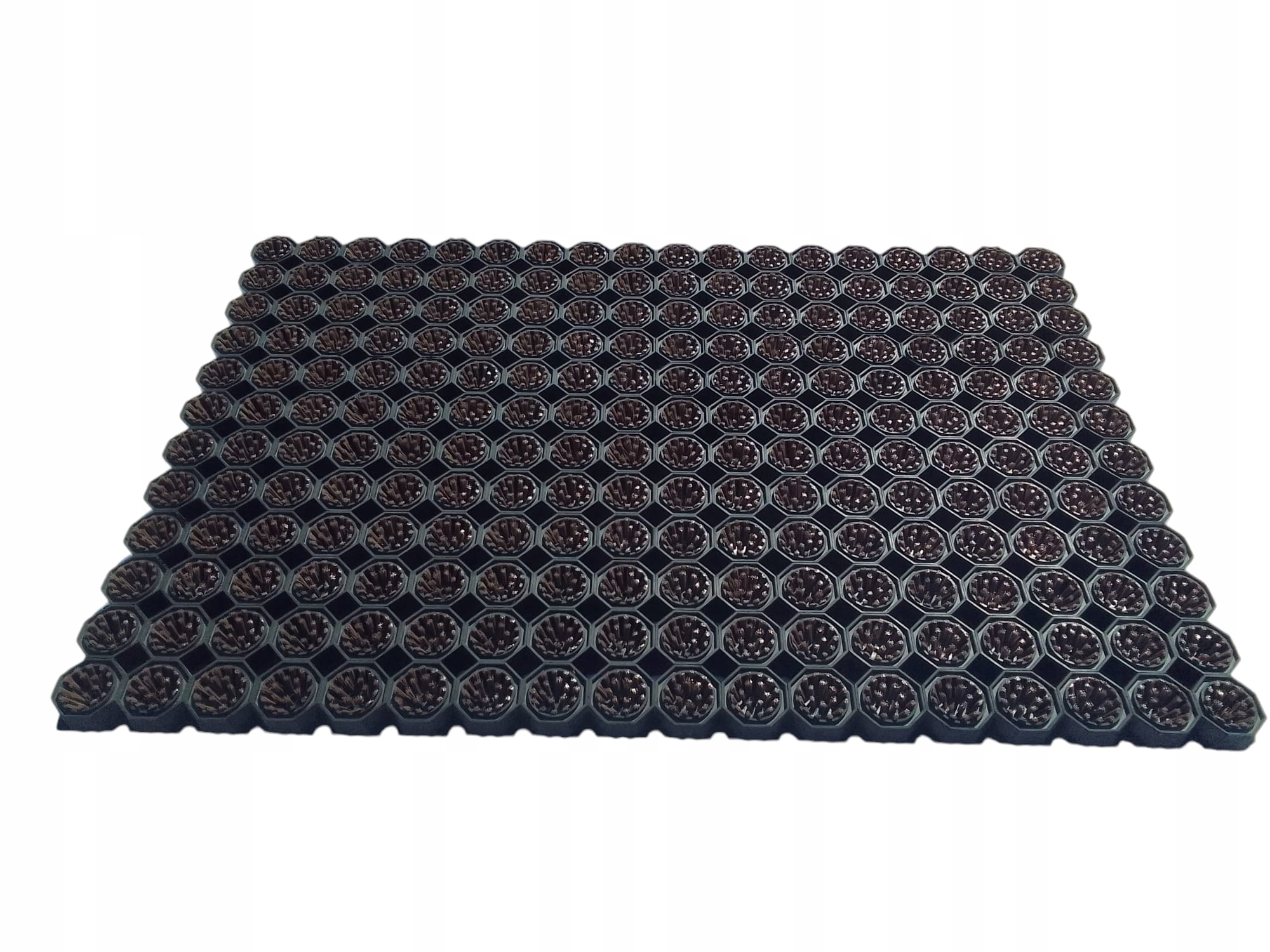 Ažúrová rohožka Strong kefky hnedé 75x50