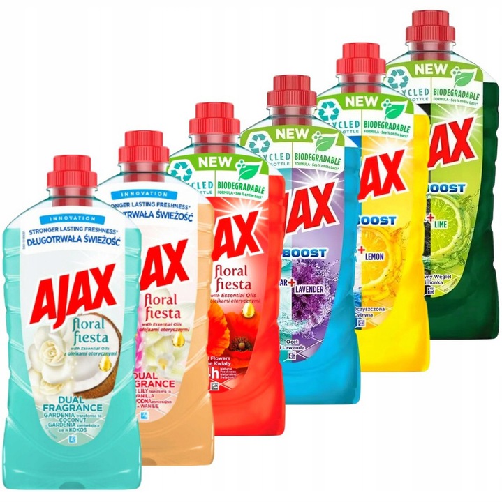 

Zestaw 6x płyn Ajax MIX Boost Floral Fiesta 1l
