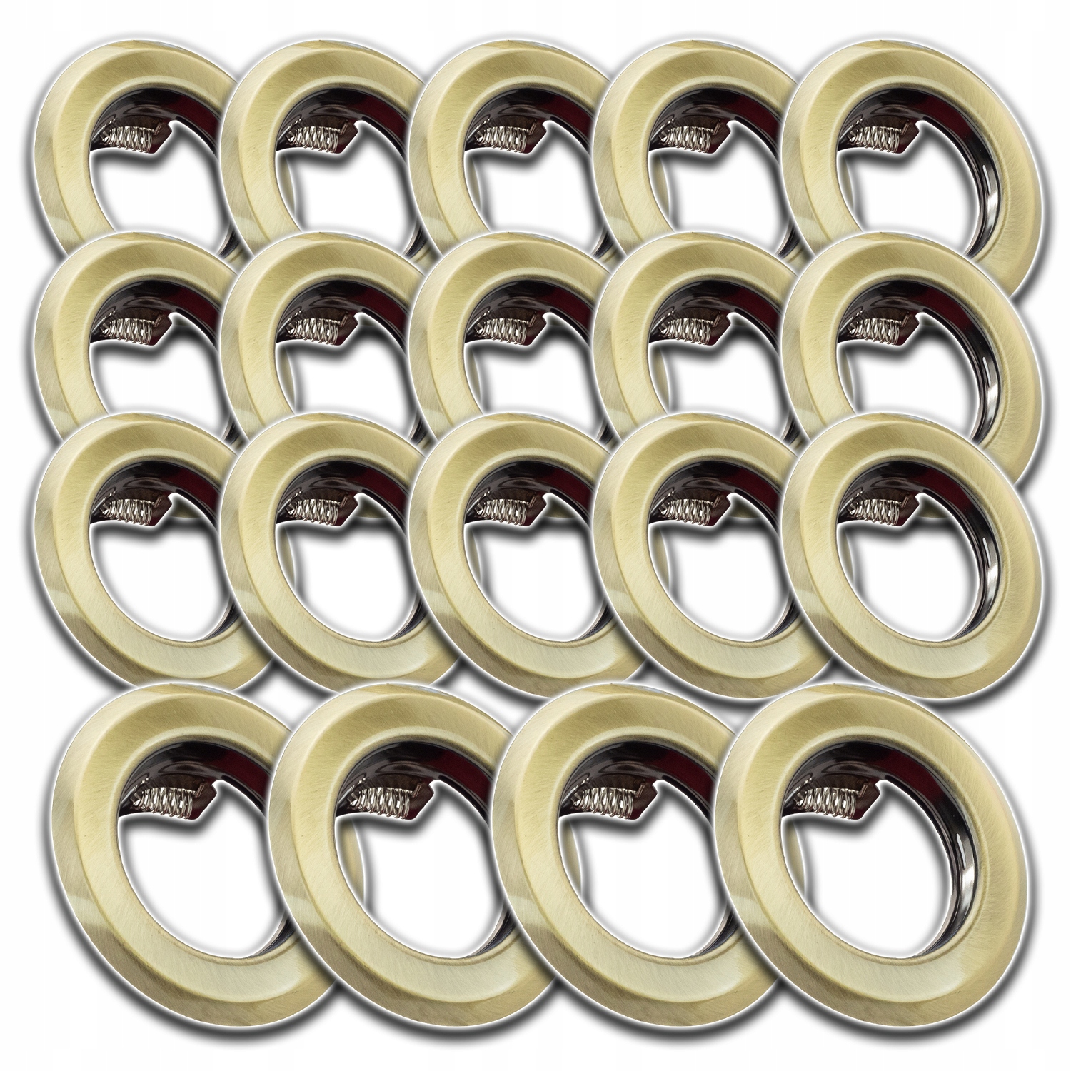 19 x Stropní Svítidlo Halogenové Stropní Očko Hliníkové Svítidlo Mosaz