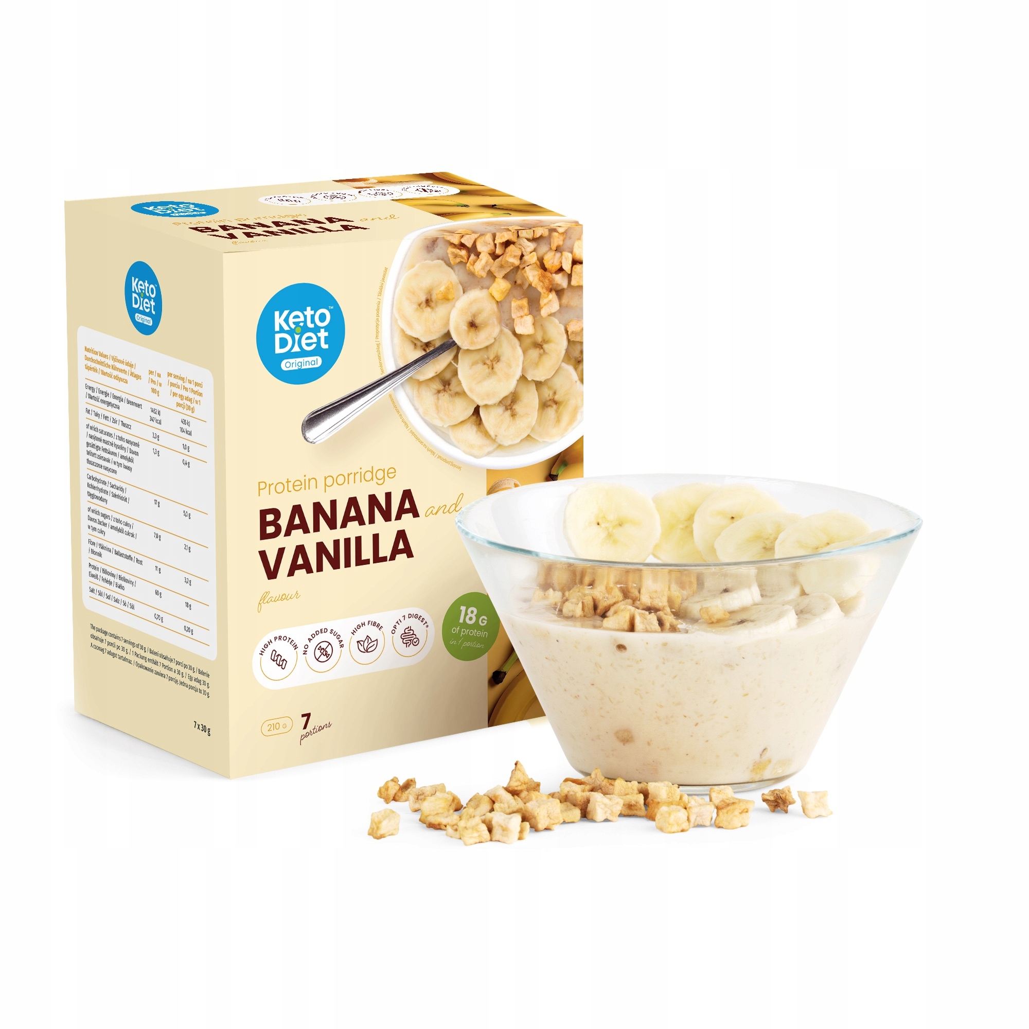 Levně Proteinová kaše banán & příchuť vanilka (7 porcí)