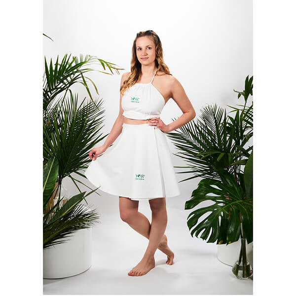 Saunový kostým pre saunu 100 % prírodná bavlna Yeye Biela L