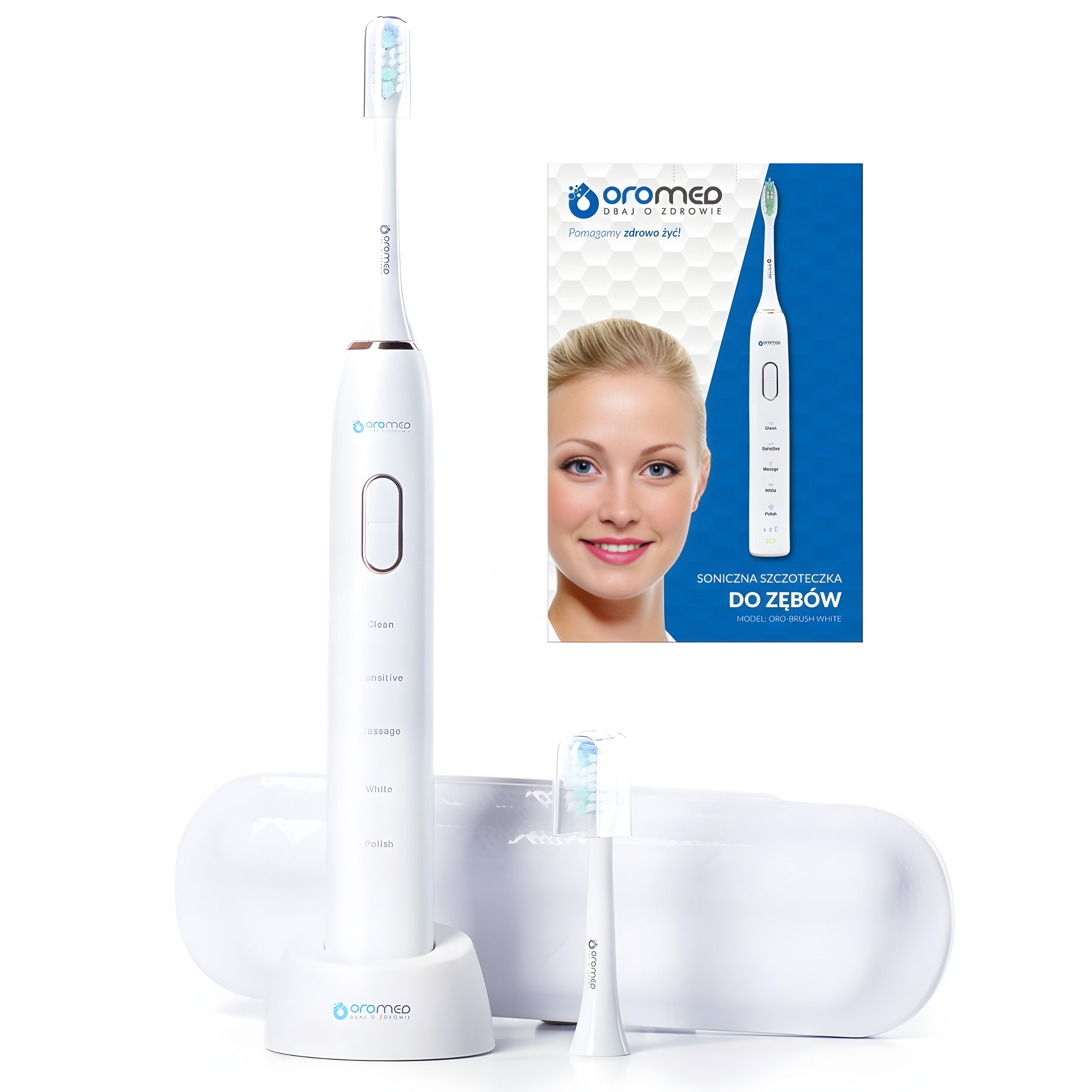 Elektryczna soniczna szczoteczka Do Zębów Brush Oromed Etui Biała