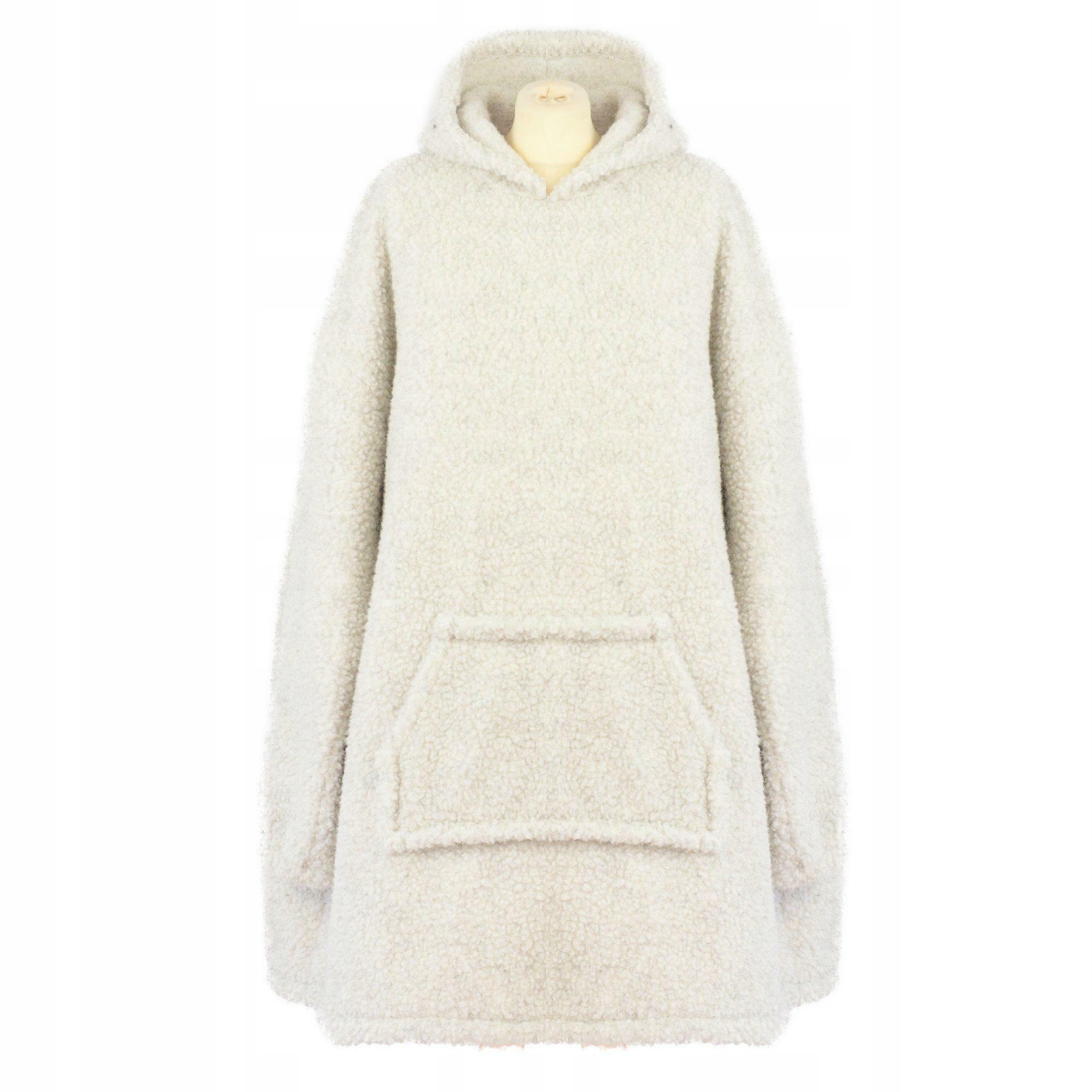 Mikina vlněná mikina Hoodie šedá s kapucí a velkou kapsou Univerzální