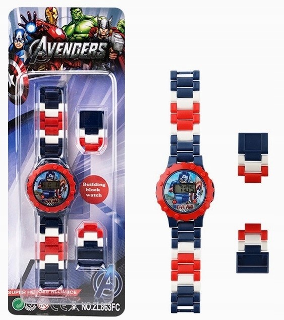 

Avengers Zegarek Cyfrowy Klocki dla dzieci