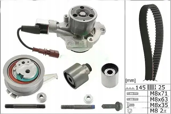Schaeffler INA 530 0759 30 Pompa wodna + zestaw paska rozrządu