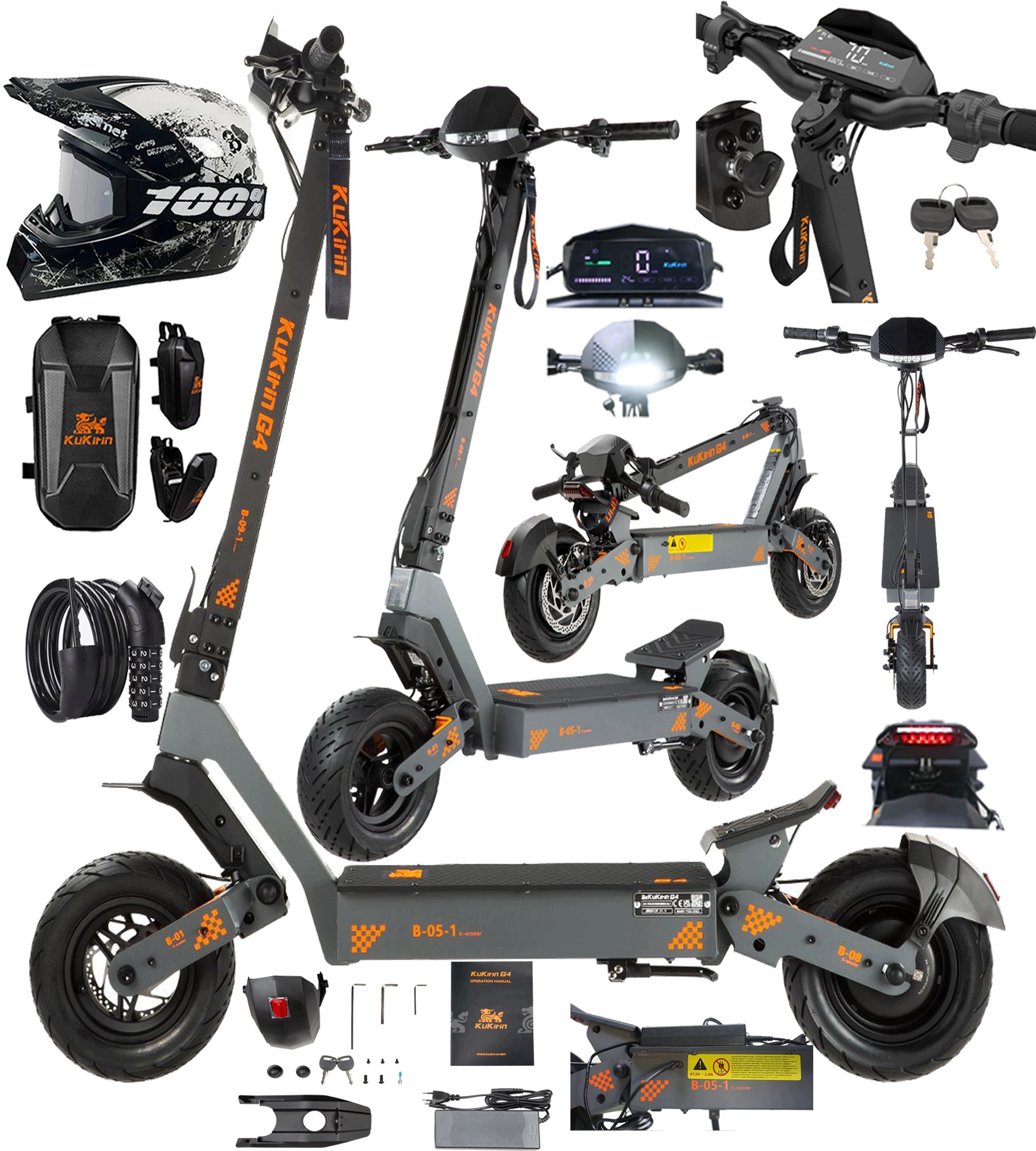 2026 KuKirin G4 elektrické vozidlo 2400W 60V 20AH 70KM/H 75KM 11cail