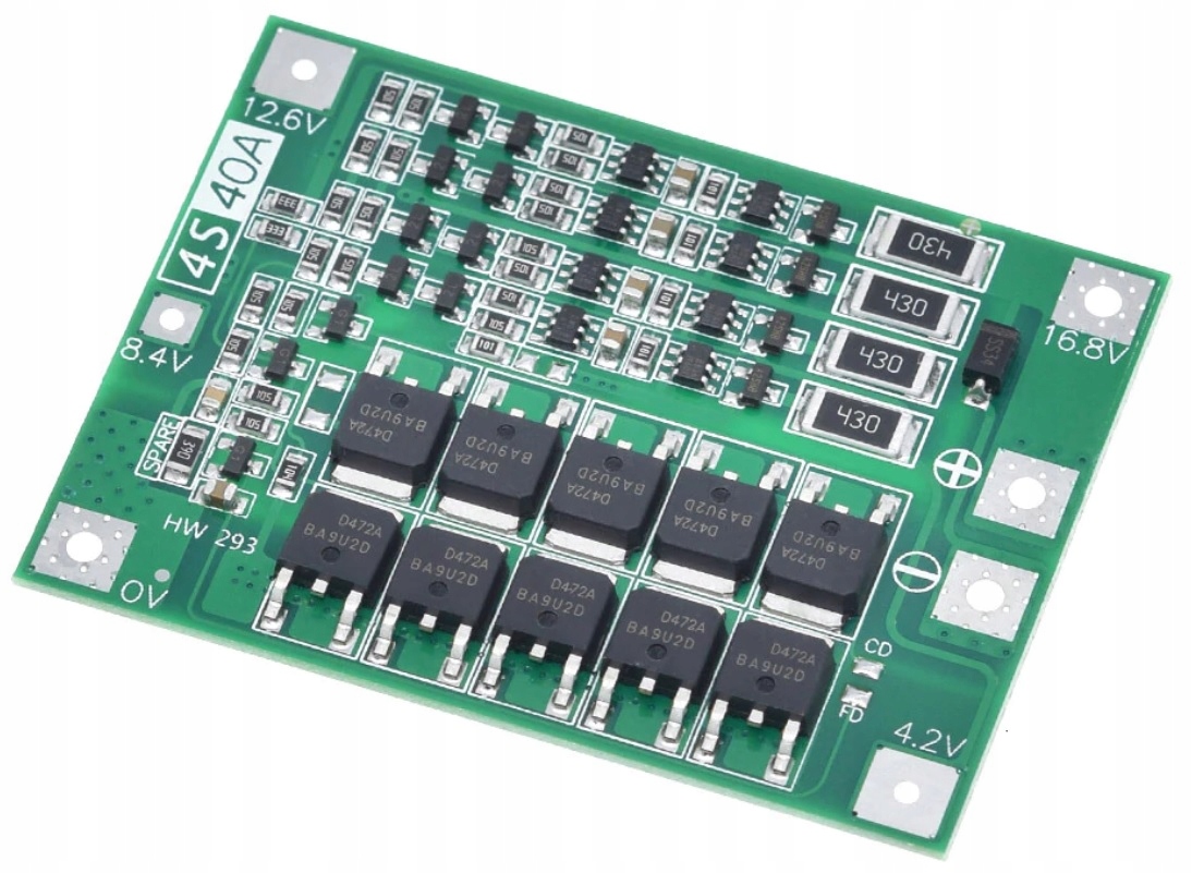 Ładowarka z balanser BMS 4S 40A 12,6V Li-ion 18650