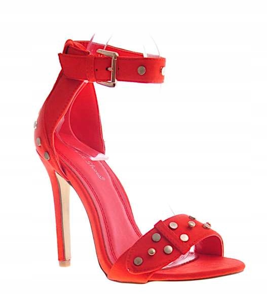

Buty Damskie Beżowe Sandały Na Szpilce 12151 37
