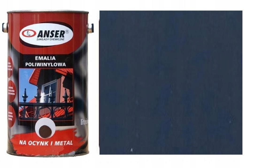 FARBA poliwinylowa NA OCYNK DACH bramę BLACHĘ SZARY grafit RAL 7015 10L