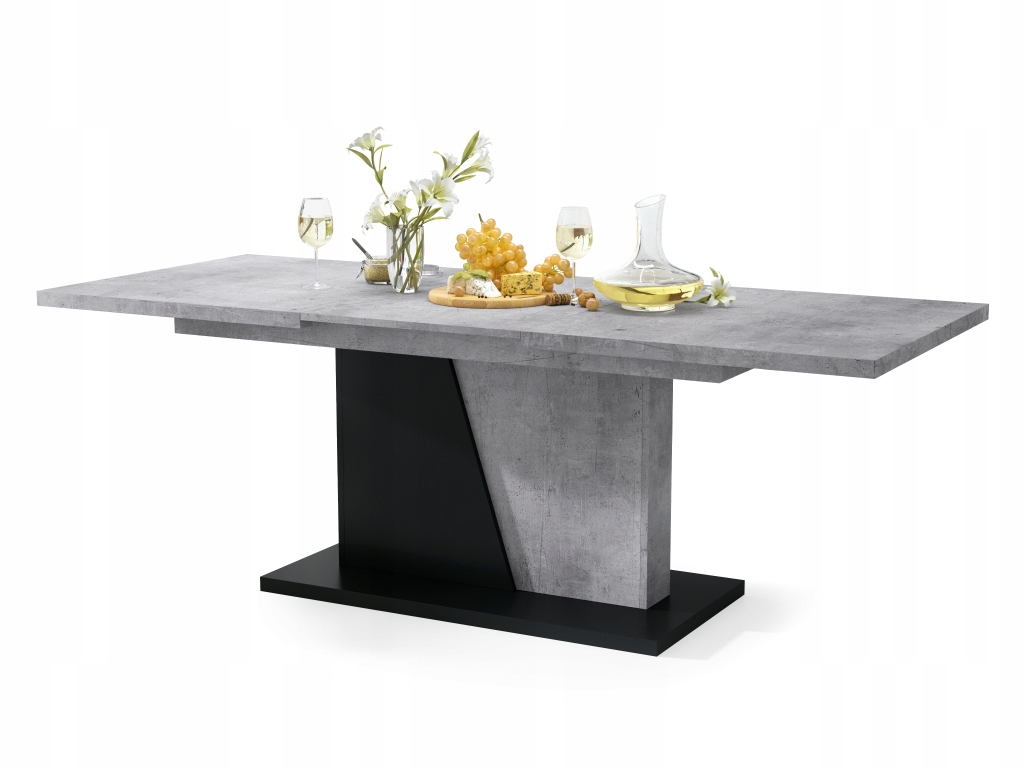 

Noble Noir Beton/Czarny Stół Rozkładany do 218 cm!