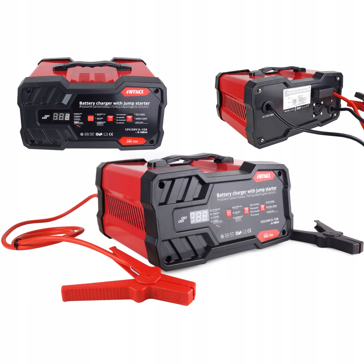 

Prostownik Z Rozruchem 12V 24V 75A Sla Agm Gel Led