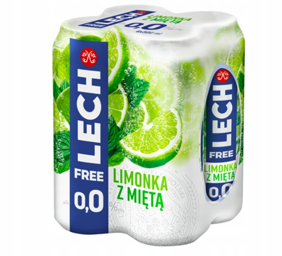 Levně Lech Free Limetka Nealkoholické pivo 24x500 ml plechovka