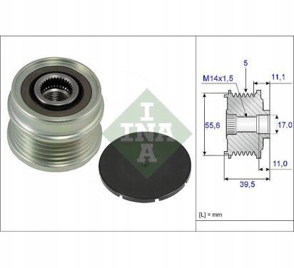 INA SPRZEGLO ALTERNATORA FORD FOCUS II VOLVO c30 Producent części Schaeffler INA