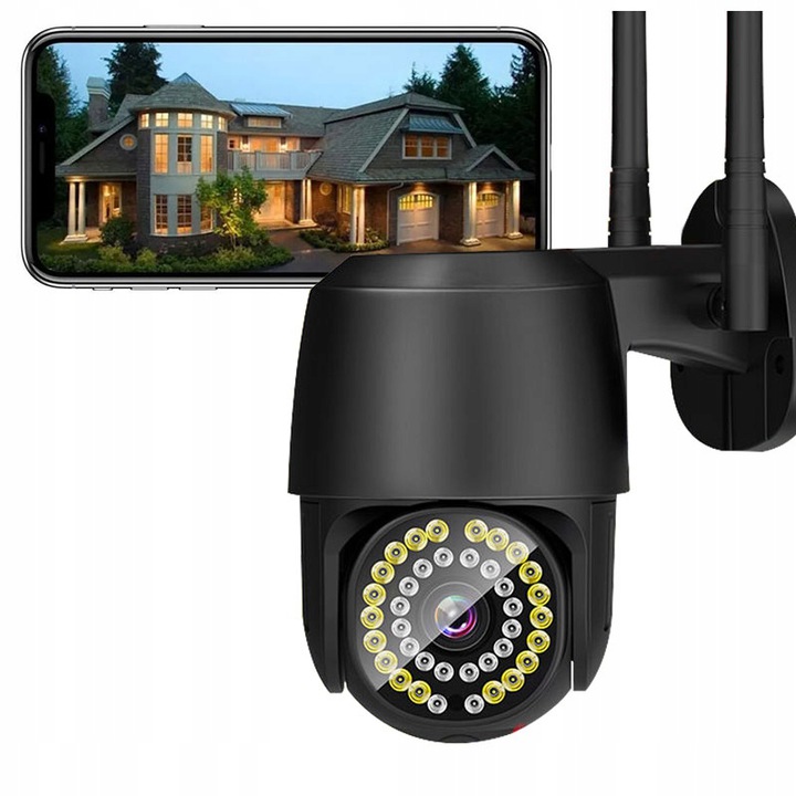 

Obrotowa Kamera Zewnętrzna Ip Wifi Zoom 4X Full Hd