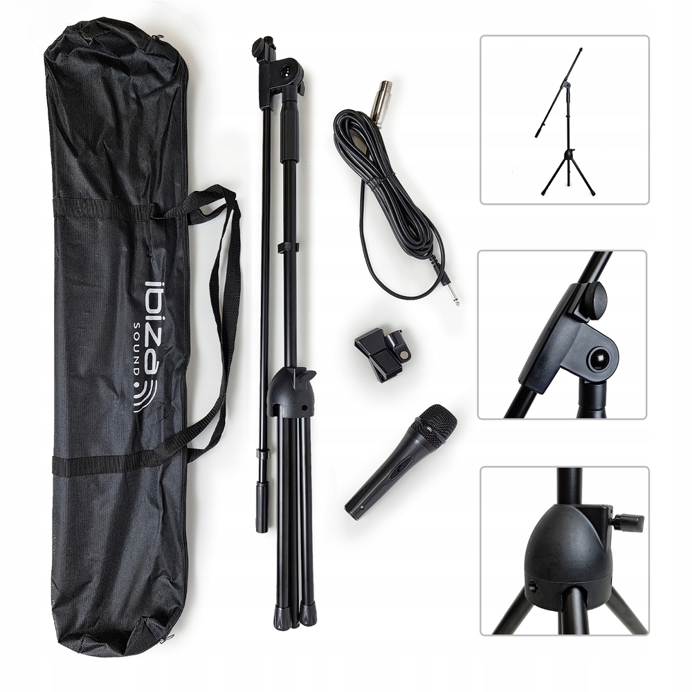 Profesjonalny zestaw mikrofonowy mic klips torba Marka Ibiza Sound