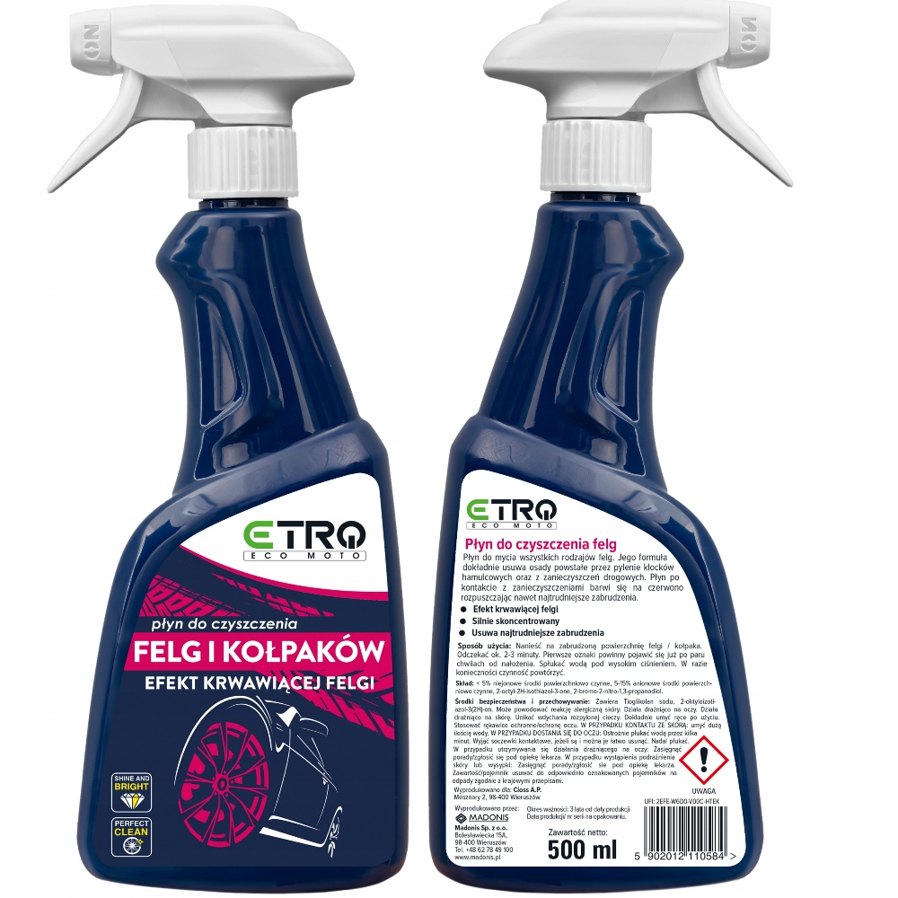 Płyn do mycia felg i kołpaków Etro 500 ml
