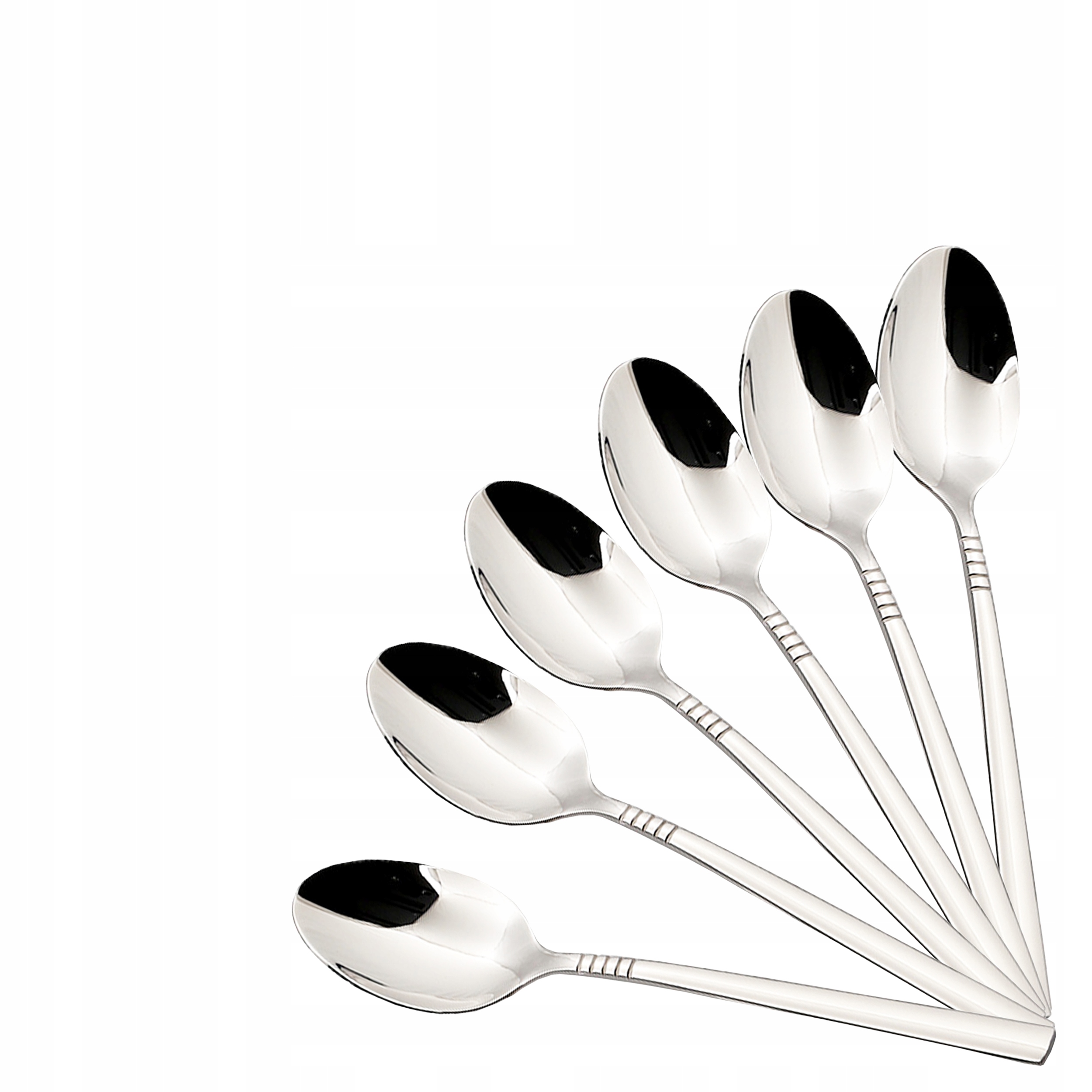 GERPOL ZESTAW 6x ŁYŻECZKA ŁYŻECZEK DO HERBATY STALOWE POLEROWANE Kod producenta 5902023733079