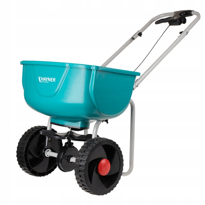 Siewnik Ogrodowy Rozsiewacz Rotacyjny Na Kołach Do Nawozów Nasion Trawy 27L