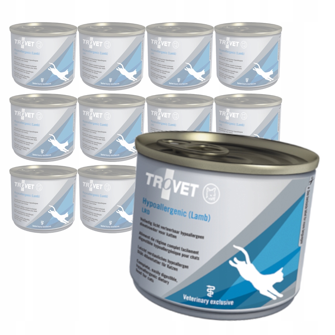Trovet Hypoallergenic 12x200g Lehce stravitelné Mokré Krmivo Pro Kočky Jehněčí maso