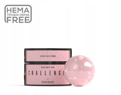 Makear Stavební Gel Challengel Shimmer Rose HG14 50 ml