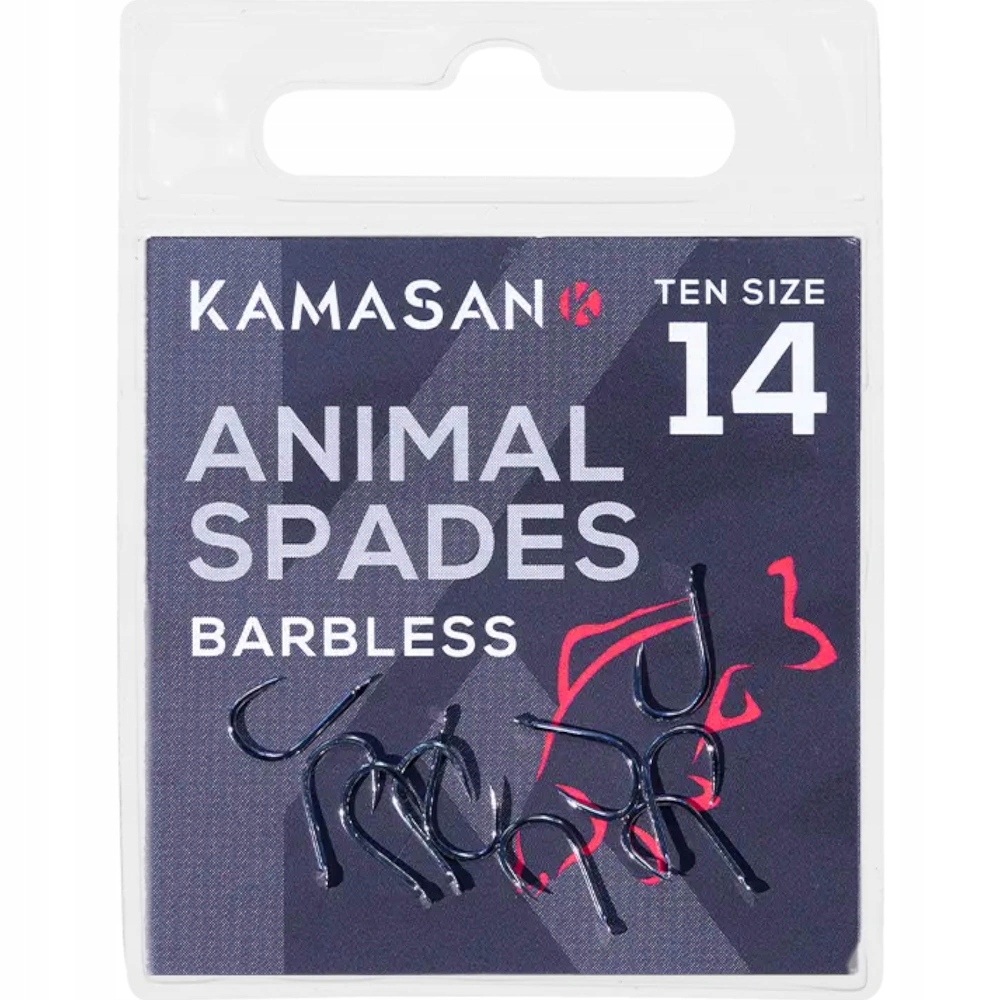Haczyki Kamasan Animal Spade Barbless 12
