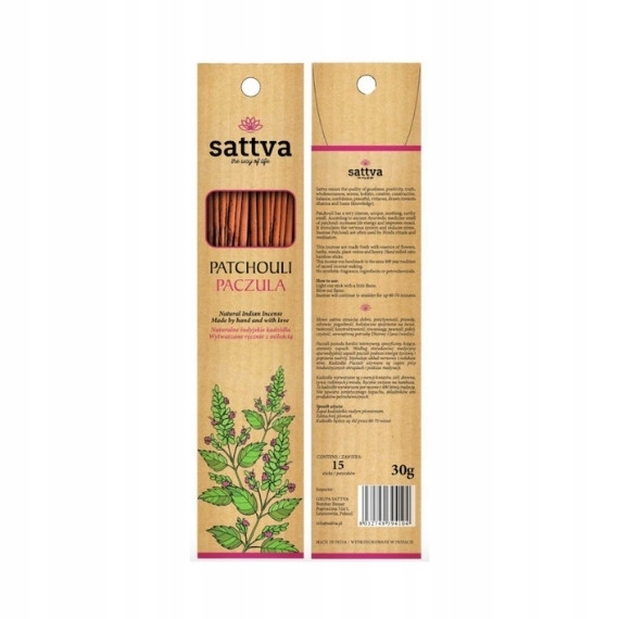 

Sattva, Kadzidełko Patchouli- paczula, 15szt