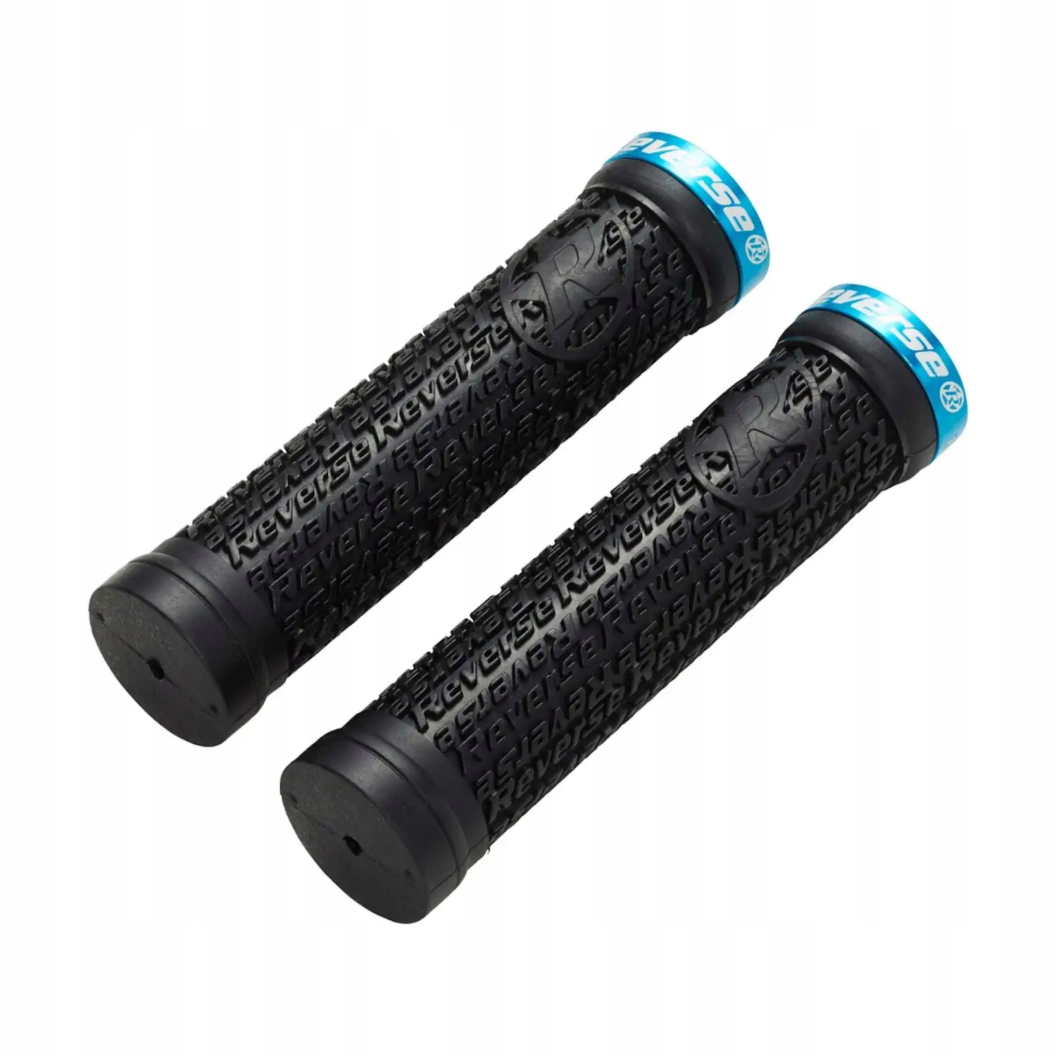 Gripy rowerowe Reverse Stamp Single Lock-On 135mm black-lightblue