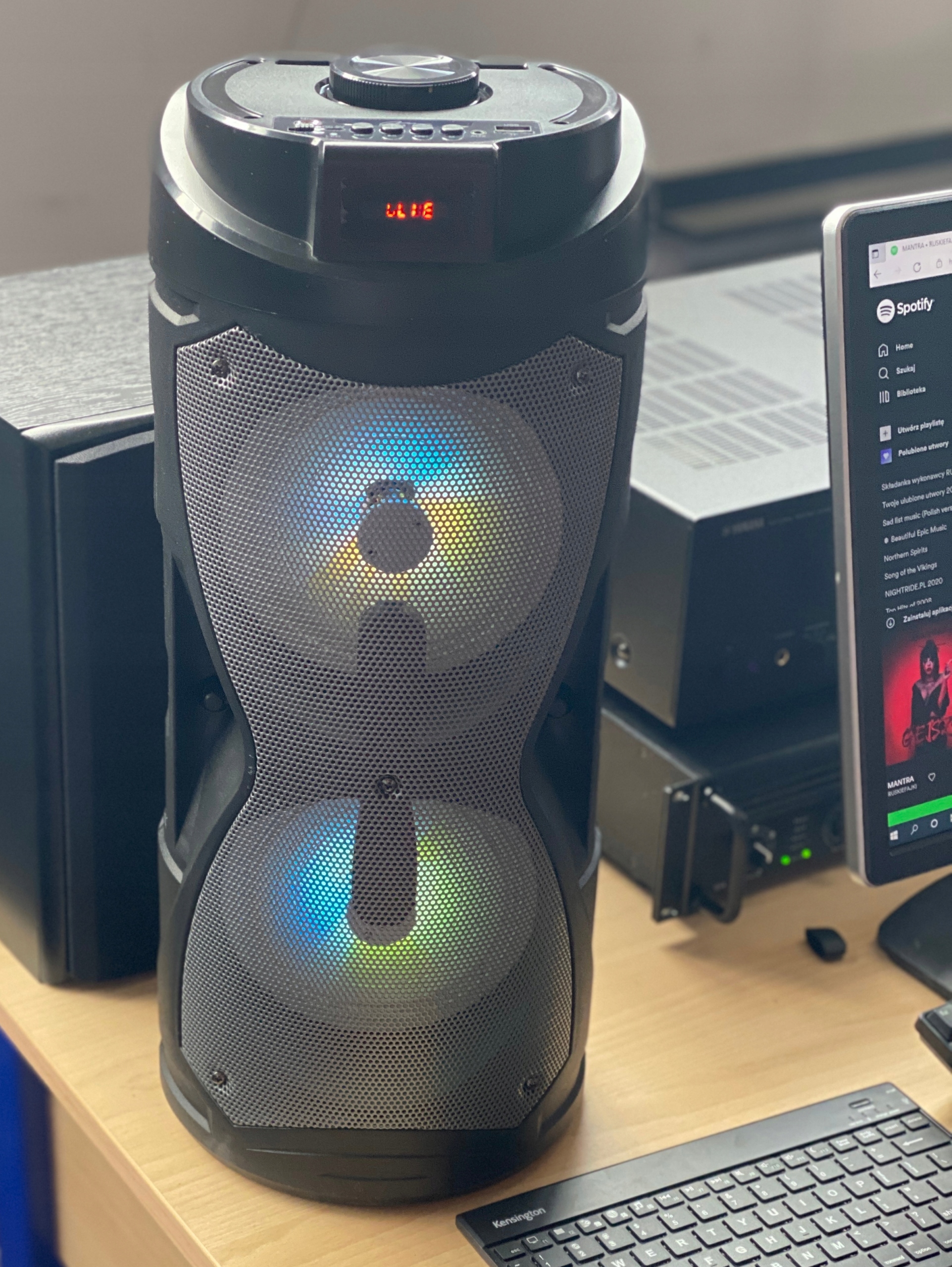 BOOMBOX PRZENOŚNY GŁOŚNIK BLUETOOTH LED TUBA MP3 Stan opakowania oryginalne