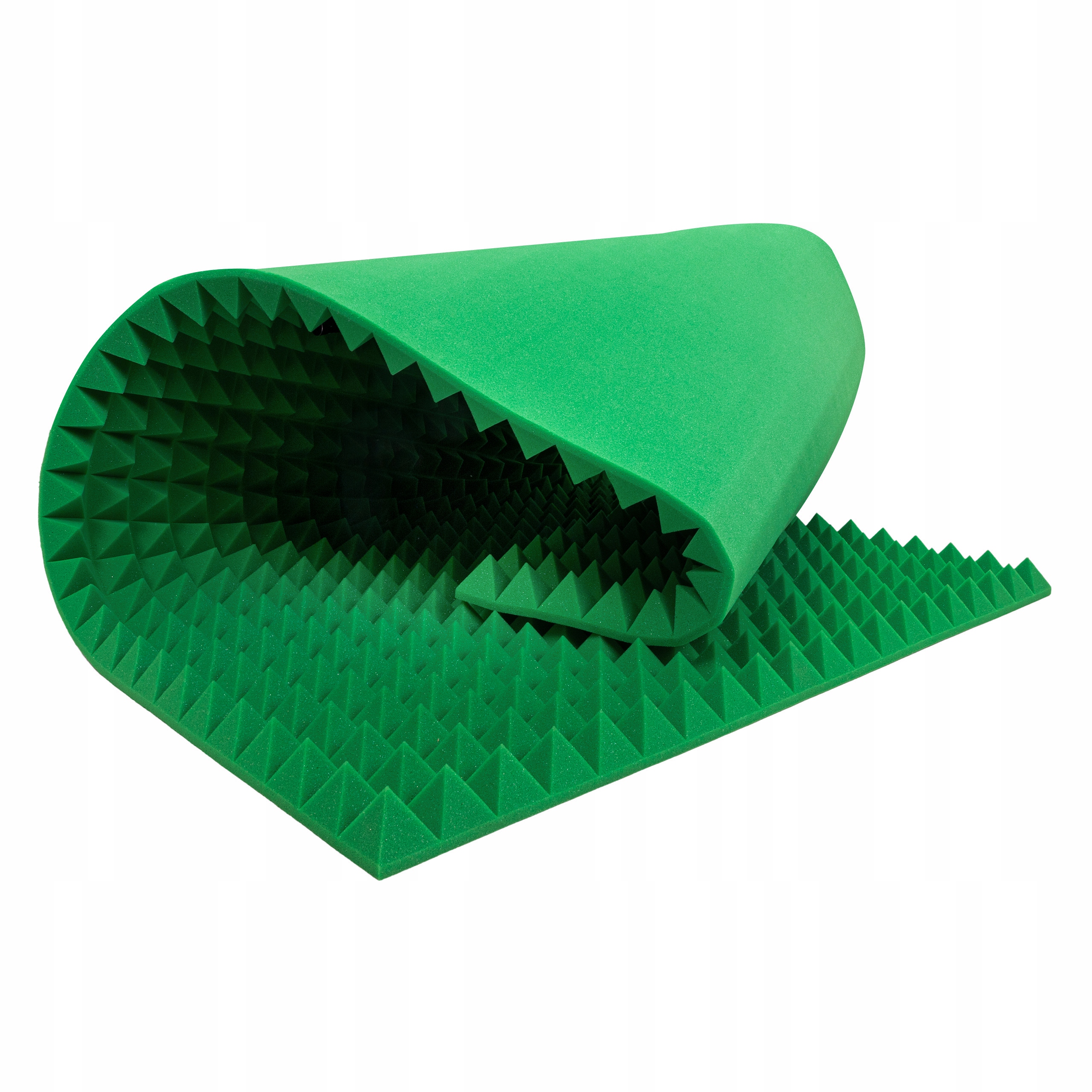 Akustický panel Pyramida 5 cm tmavě zelená zvukotěsná, klidná barva