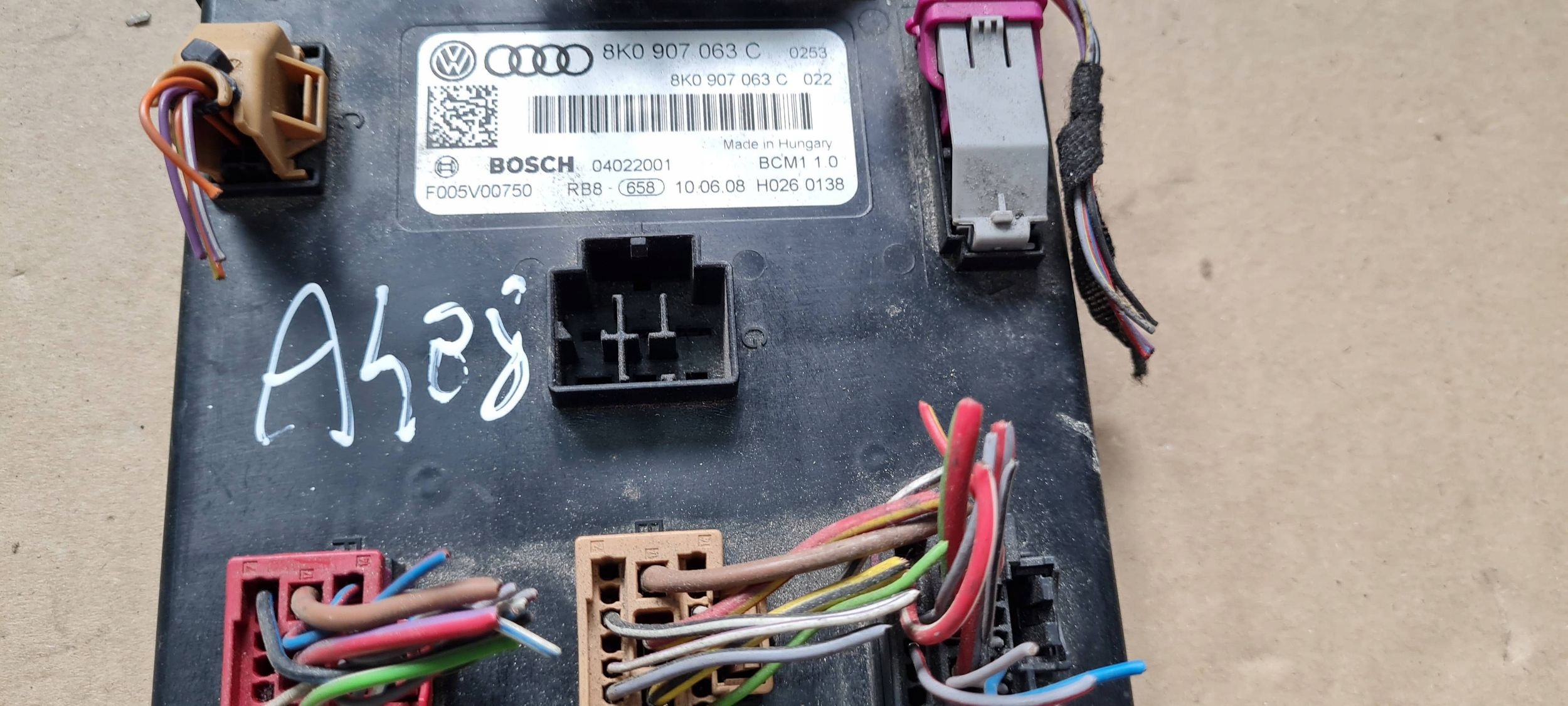 A4 B8 module control unit KOMFORTU WTYCZKI 8K0907063C A5 Q5