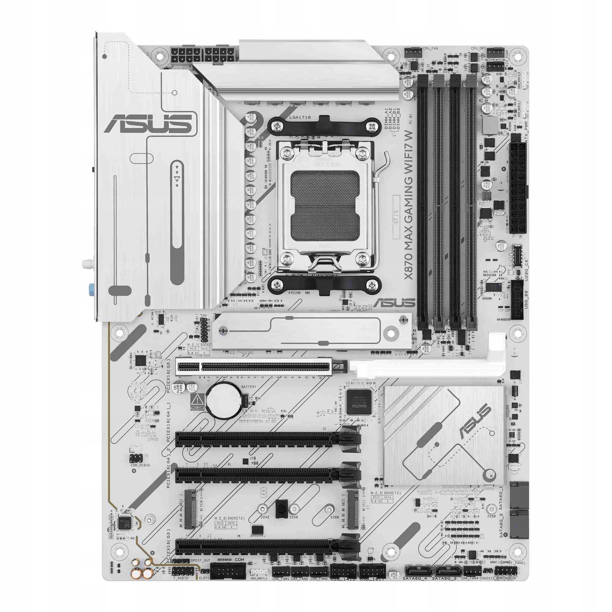 Asus Základná Doska X870 Max Gaming WIFI7 Pre Amd AM5 DDR5 M.2 USB4 PCIe5.0