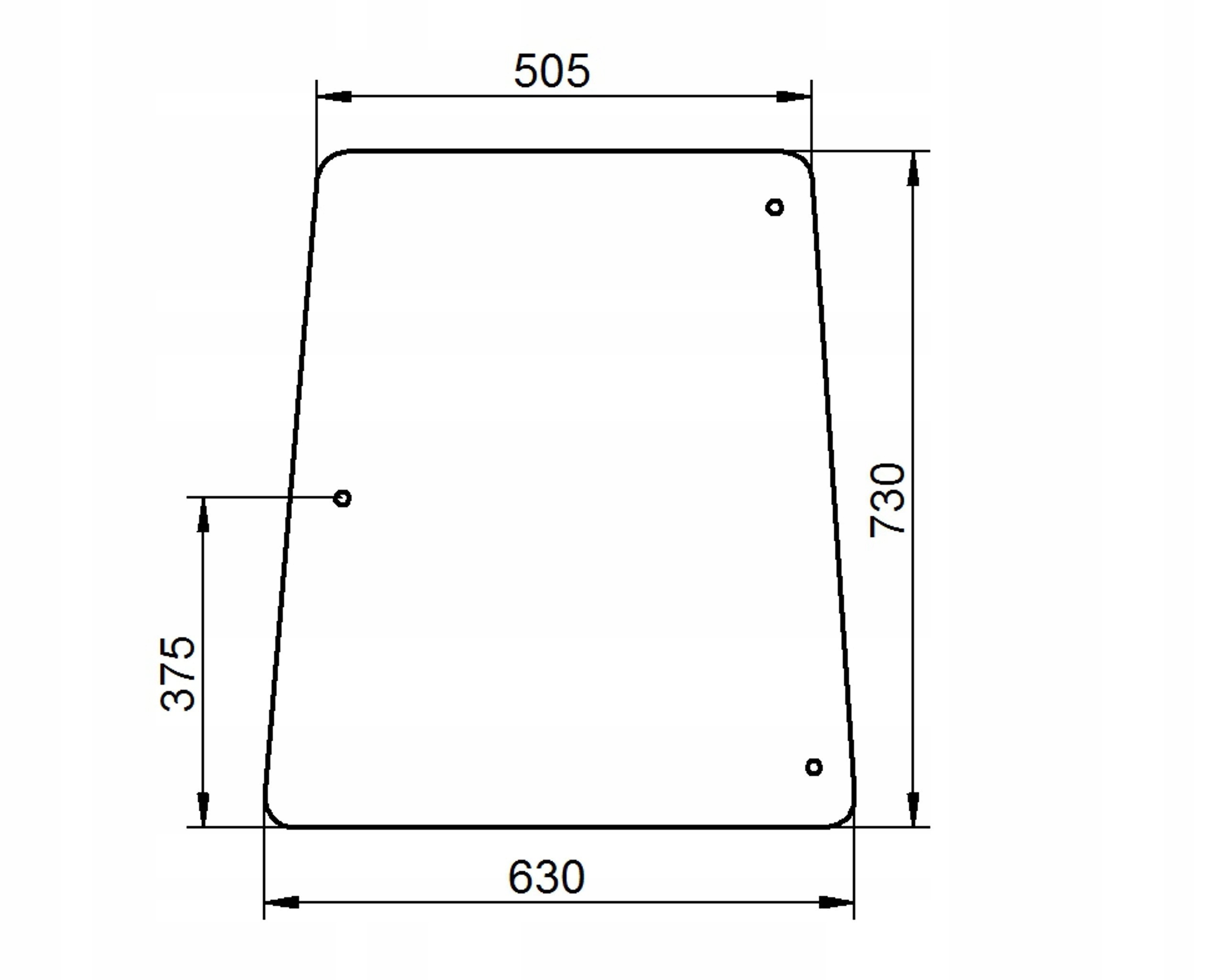 sklo pro traktor John Deere boční L61159