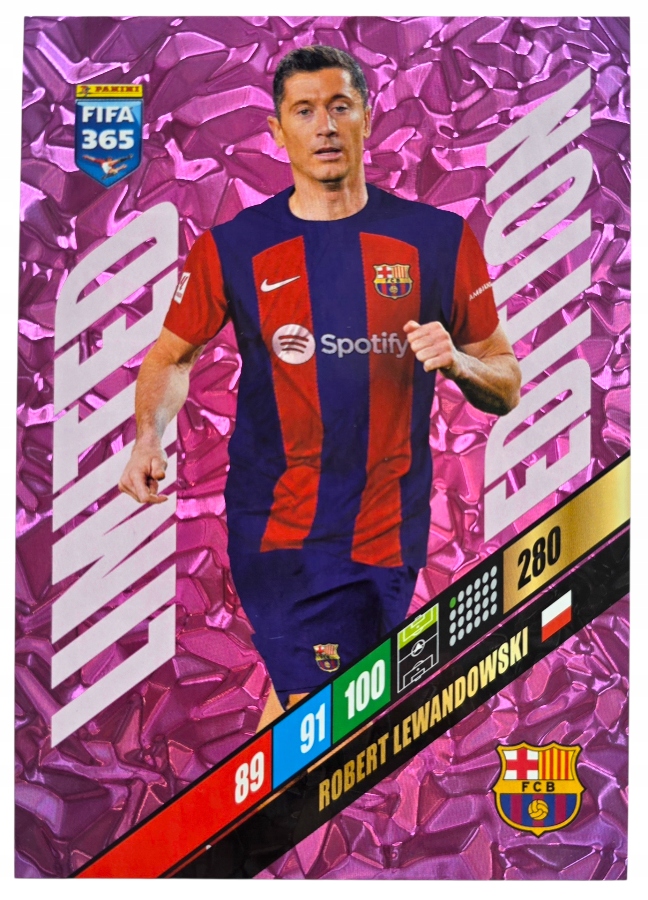 Karty piłkarskie Panini Fifa 365 Duża karta 10x14 XXL Lewandowski Barcelona