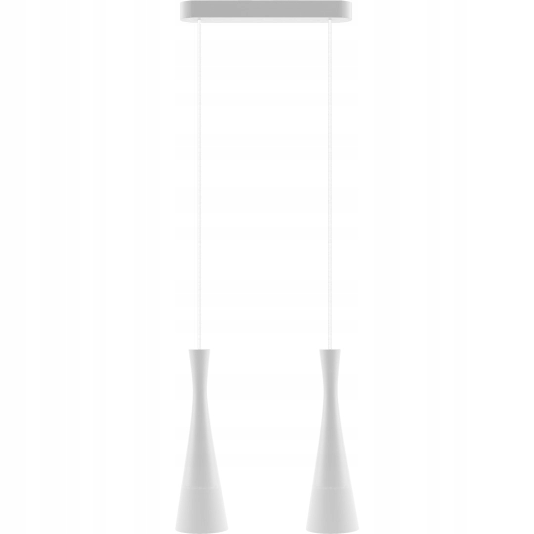 Lampa Wisząca Vegas Drewno Dąb Elipsa 2xE27 Biały – Skandynawski