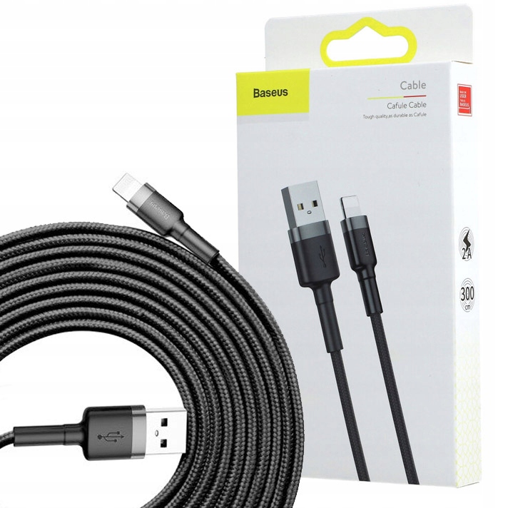 

Kabel Usb-a Lightning, Baseus Cafule 2A, 3M